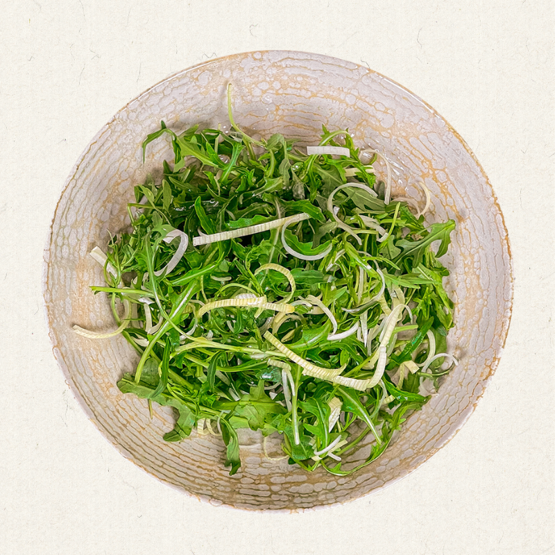 Salată rucola și praz