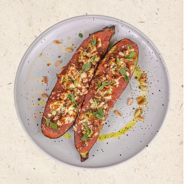 Zuchinni la cuptor cu feta